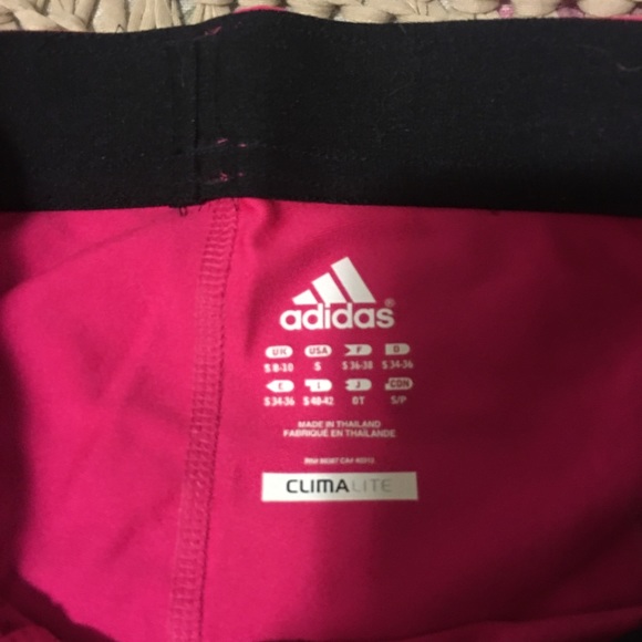 Hot pink Adidas crop athletic pants - Picture 2 of 3